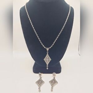 Vintage Designer Signed Butler Necklace and Earrings Set